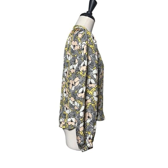 Veronica Beard Silk Floral Button Up Blouse Size 2 - Picture 3 of 5